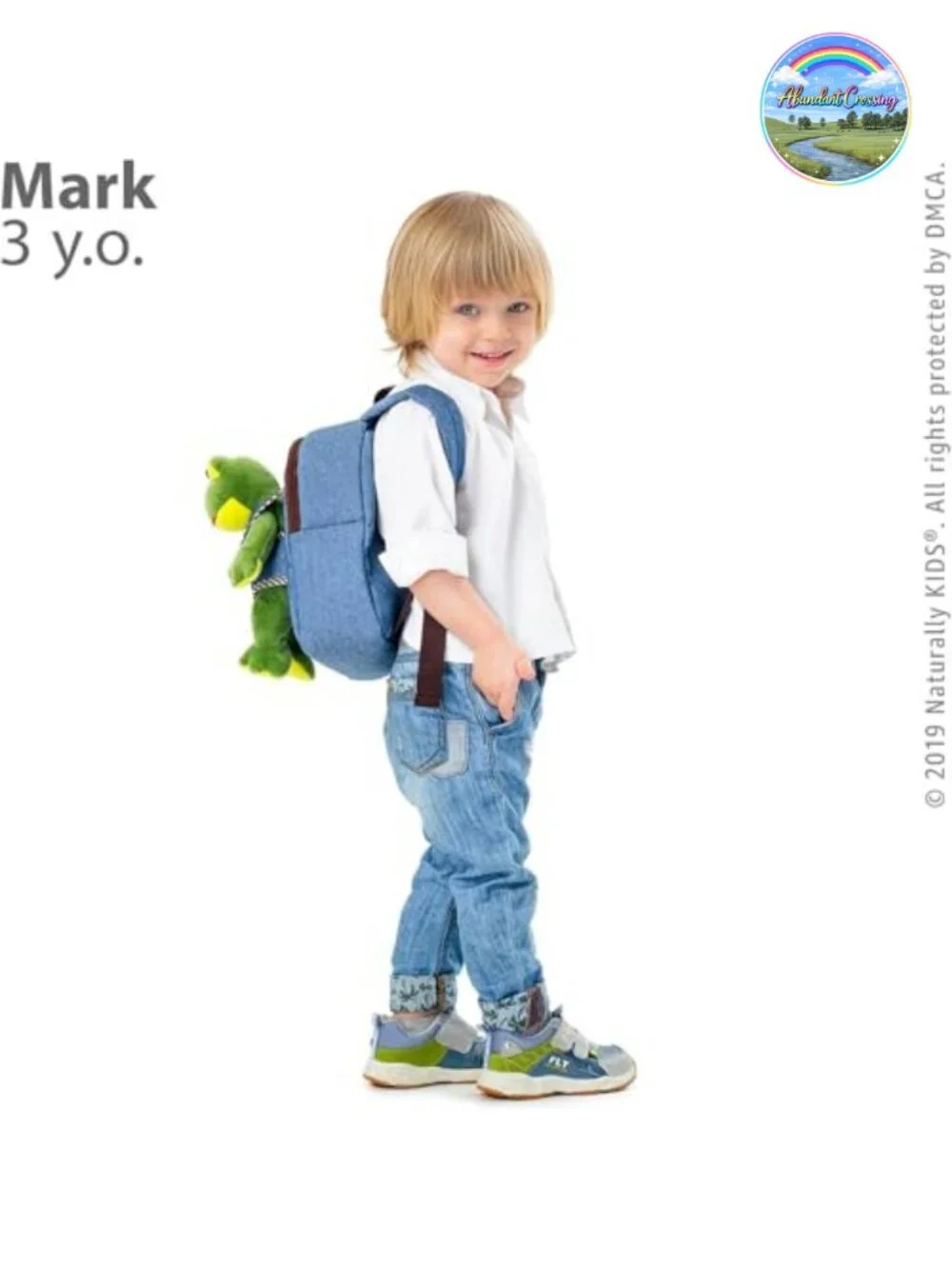 Toddler Backpack with Removable Plush Frog Toy - Canvas